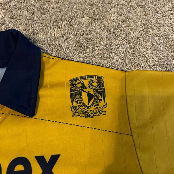 PUMAS MEXICO Banamex Jersey Small S Blue/Gold Soccer Futbol Football Coke - Picture 5 of 7